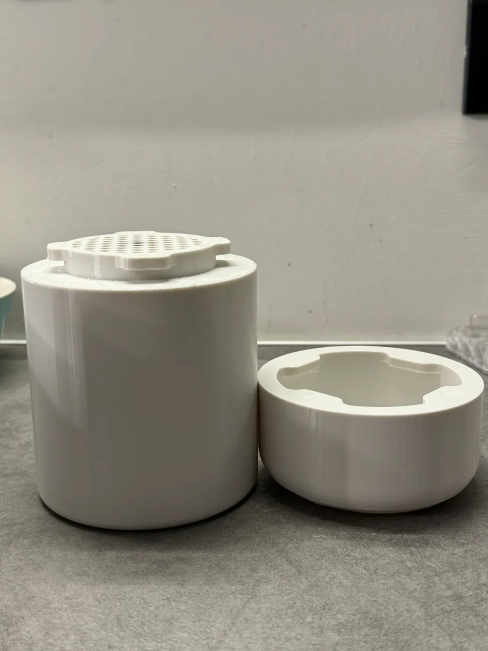 Outra vista de objeto utilitário impresso em 3D